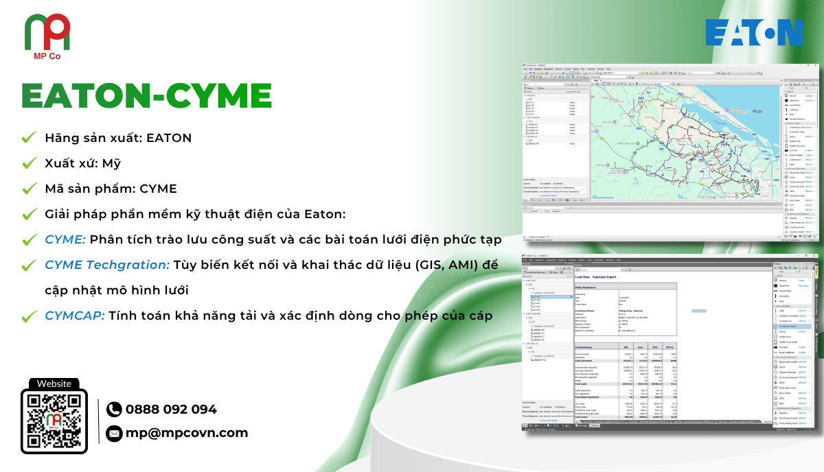 Mô Tả EATON-CYME | Giải Pháp Công Nghệ | Giải Pháp Mô Hình Hóa Và Tính Toán Lưới Điện | Mỹ Phương