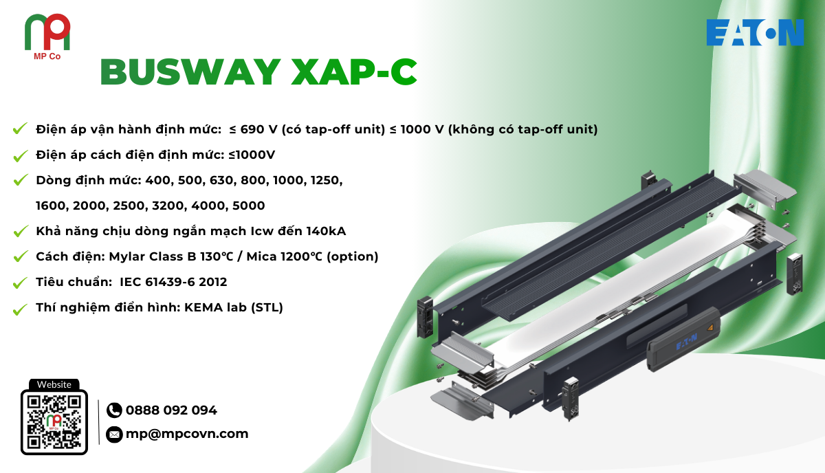 Thông Số Kỹ Thuật Busway XAP-C | Thiết Bị Điện Nhẹ | Mỹ Phương