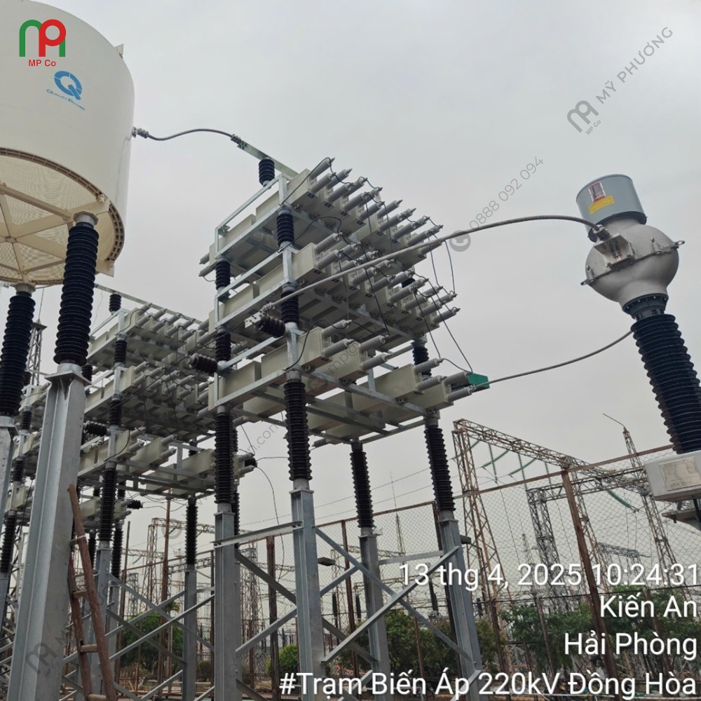 Đóng Điện Giàn Tụ Bù 110KV, 50MVAR Tại Trạm Biến Áp 220KV Đồng Hòa | Mỹ Phương