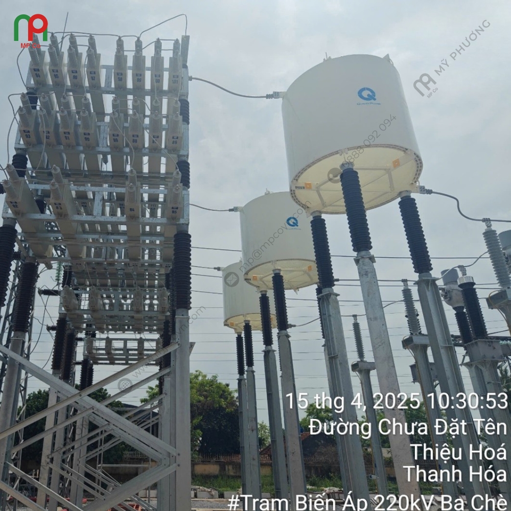 Dự Án Đóng Điện Giàn Tụ Bù 110KV, 50MVAR Tại Trạm Biến Áp 220KV Ba Chè | Mỹ Phương