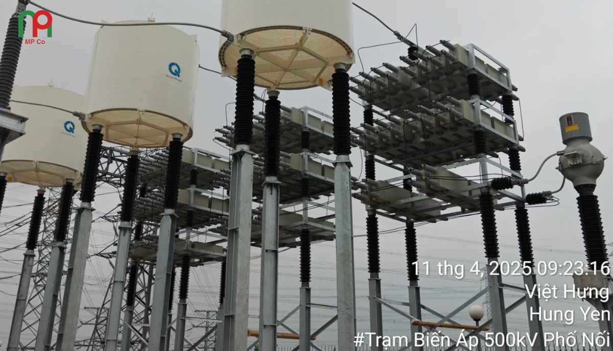 Dự Án Đóng Điện Giàn Tụ Bù 110KV, 50MVAR Tại Trạm Biến Áp 500KV Phố Nối | Mỹ Phương 02