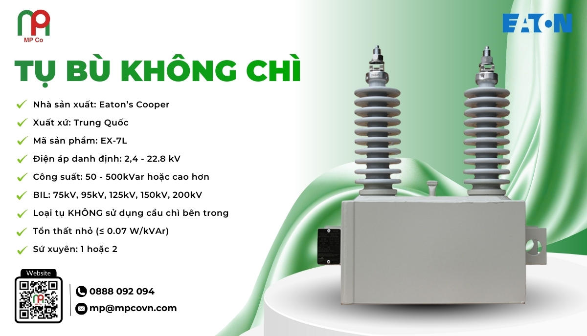 Tụ bù không chì có mức tổn thất điện năng cực thấp chỉ ≤ 0.07 W/kVAr, giúp tiết kiệm điện đáng kể trong quá trình vận hành dài hạn.