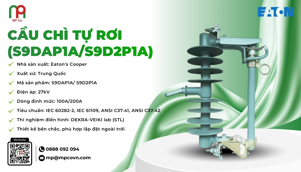 Cầu chì tự rơi (Drop-out Fuse Cutout) là thiết bị bảo vệ truyền thống nhưng vẫn rất hiệu quả, được sử dụng rộng rãi trong lưới điện trung thế, đặc biệt tại các điểm nhánh, trạm biến áp phân phối hoặc đường dây trên không.