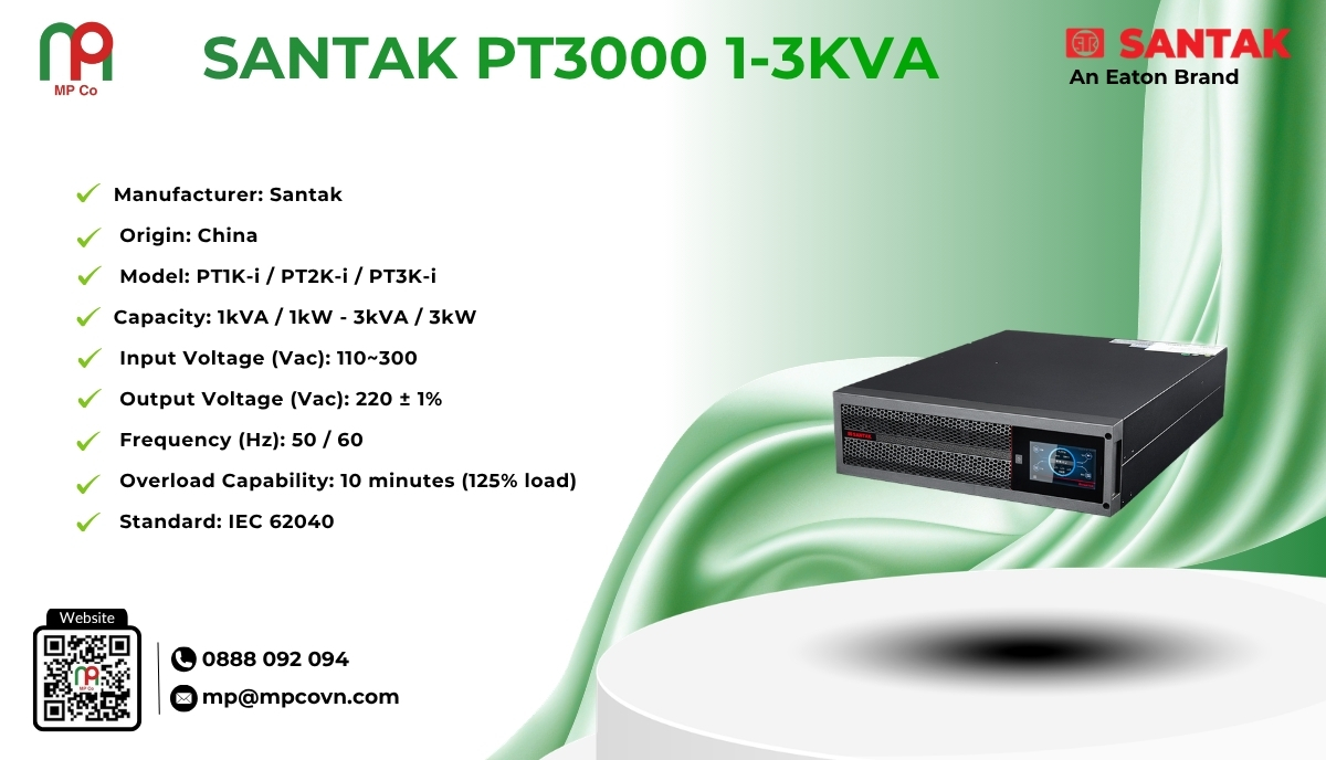 UPS Santak PT3000 1-3kVA