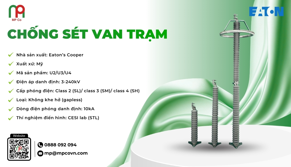 Thông số kỹ thuật ấn tượng của chống sét van trạm