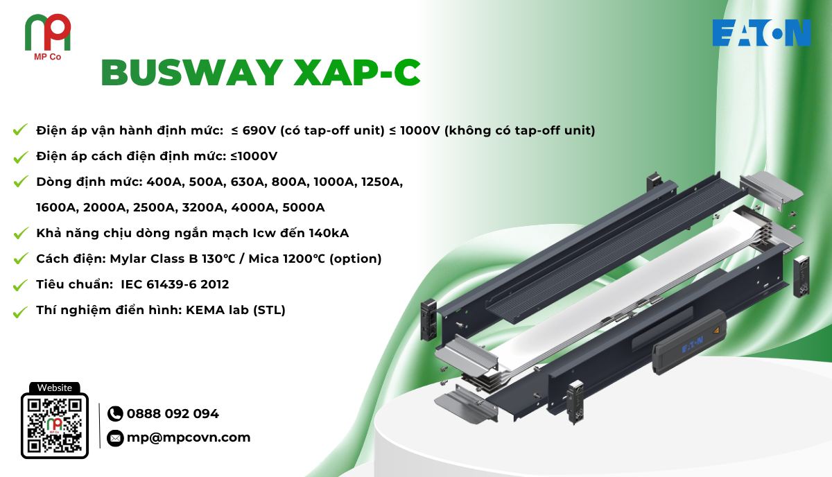 Thông Số Kỹ Thuật Busway XAP-C | Thiết Bị Điện Nhẹ | Mỹ Phương