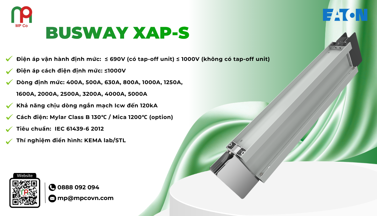 Thông Số Kỹ Thuật Busway XAP-S | Thiết Bị Điện Nhẹ | Mỹ Phương