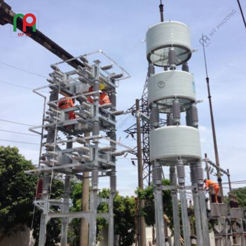 Giàn tụ bù tại Trạm biến áp 110 kV Quỳ Hợp