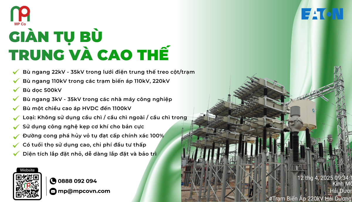 Tính năng ấn tượng của giàn tụ bù trung và cao thế