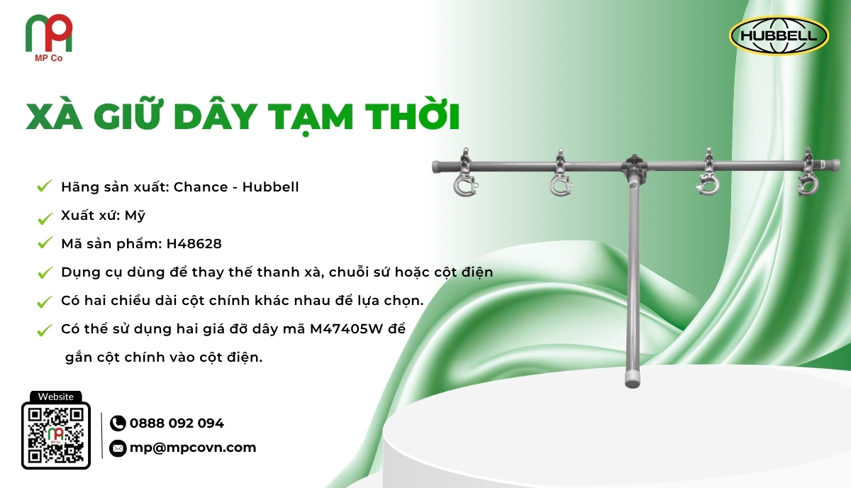 <em>Thông số kỹ thuật ấn tượng của Xà giữ dây dẫn tạm thời </em>