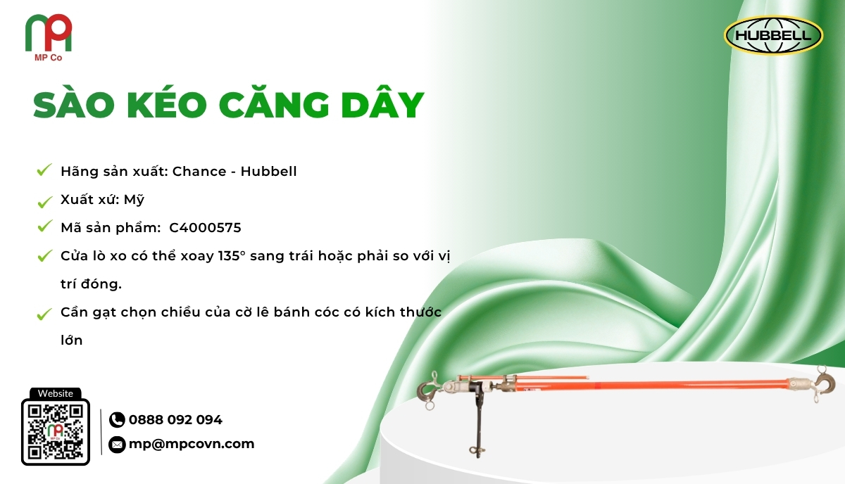<em>Thông số kỹ thuật ấn tượng của Sào kéo căng dây</em>