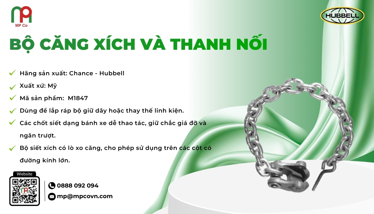 <em>Thông số kỹ thuật ấn tượng của Bộ căng xích và thanh nối </em>