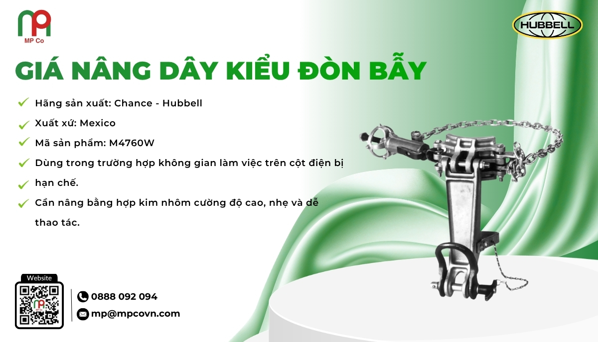 <em>Thông số kỹ thuật ấn tượng của Giá nâng dây kiểu đòn bẫy </em>