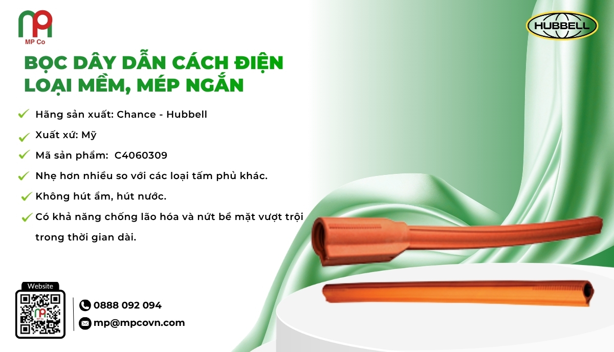 <em>Thông số kỹ thuật ấn tượng của Bọc dây dẫn cách điện loại mềm, mép ngắn</em>