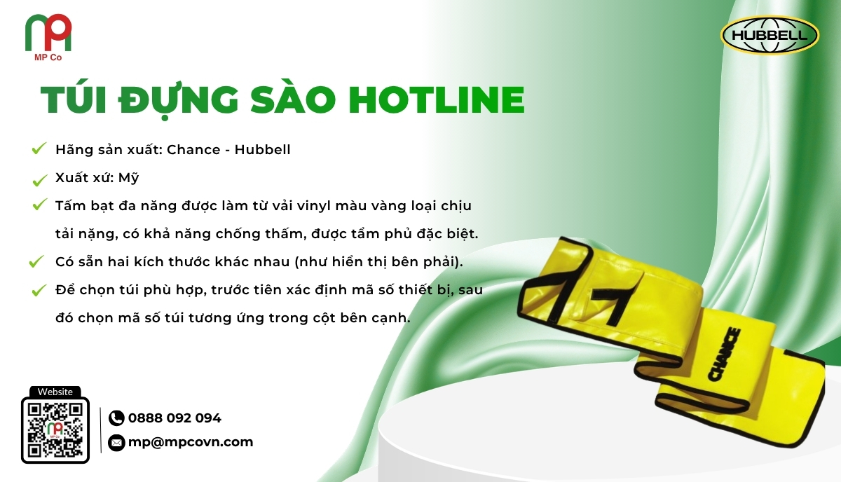 <em>Thông số kỹ thuật ấn tượng của Túi đựng sào hotline </em>