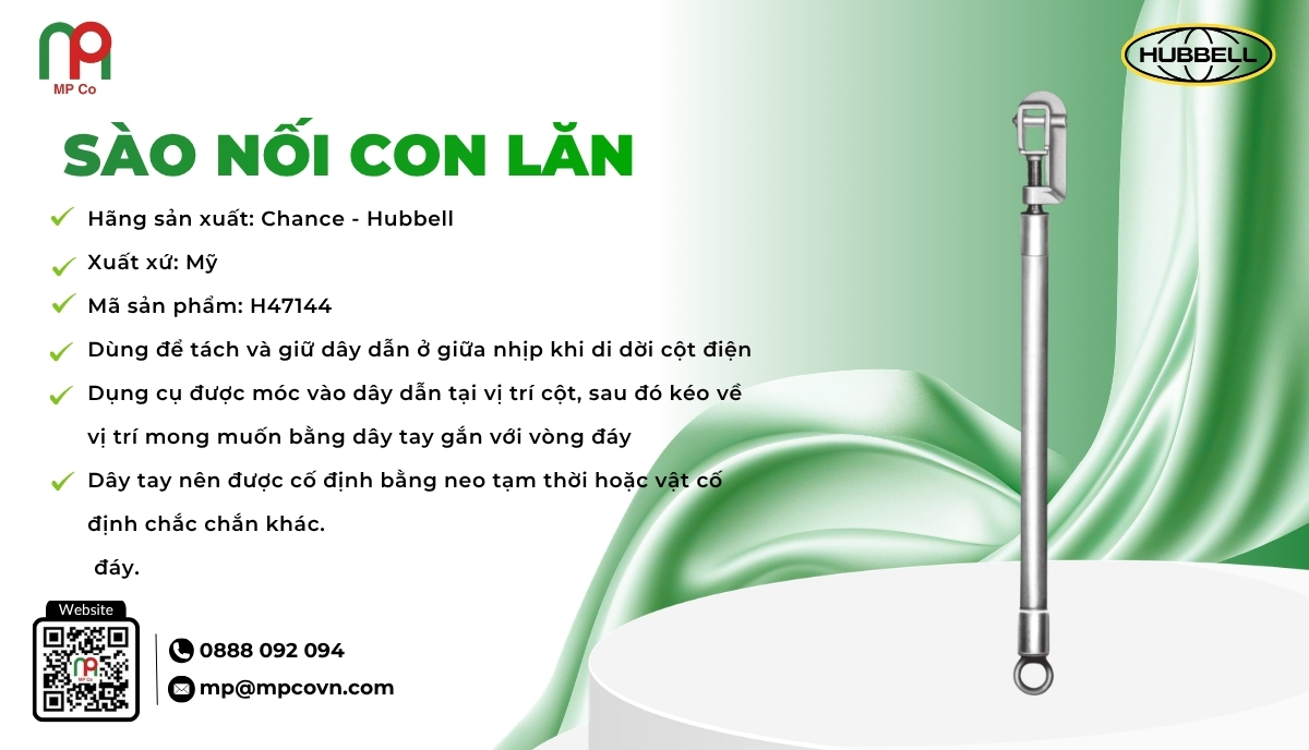 <em>Thông số kỹ thuật ấn tượng của Sào nối con lăn </em>