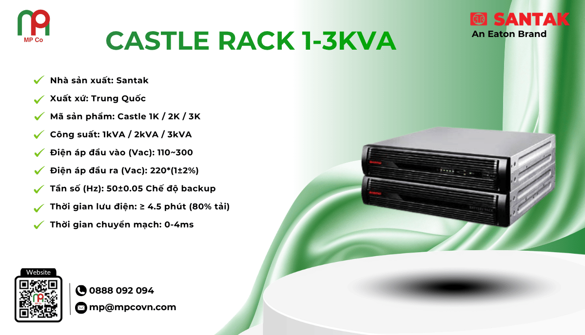 UPS Santak Castle Rack 1-3kVA