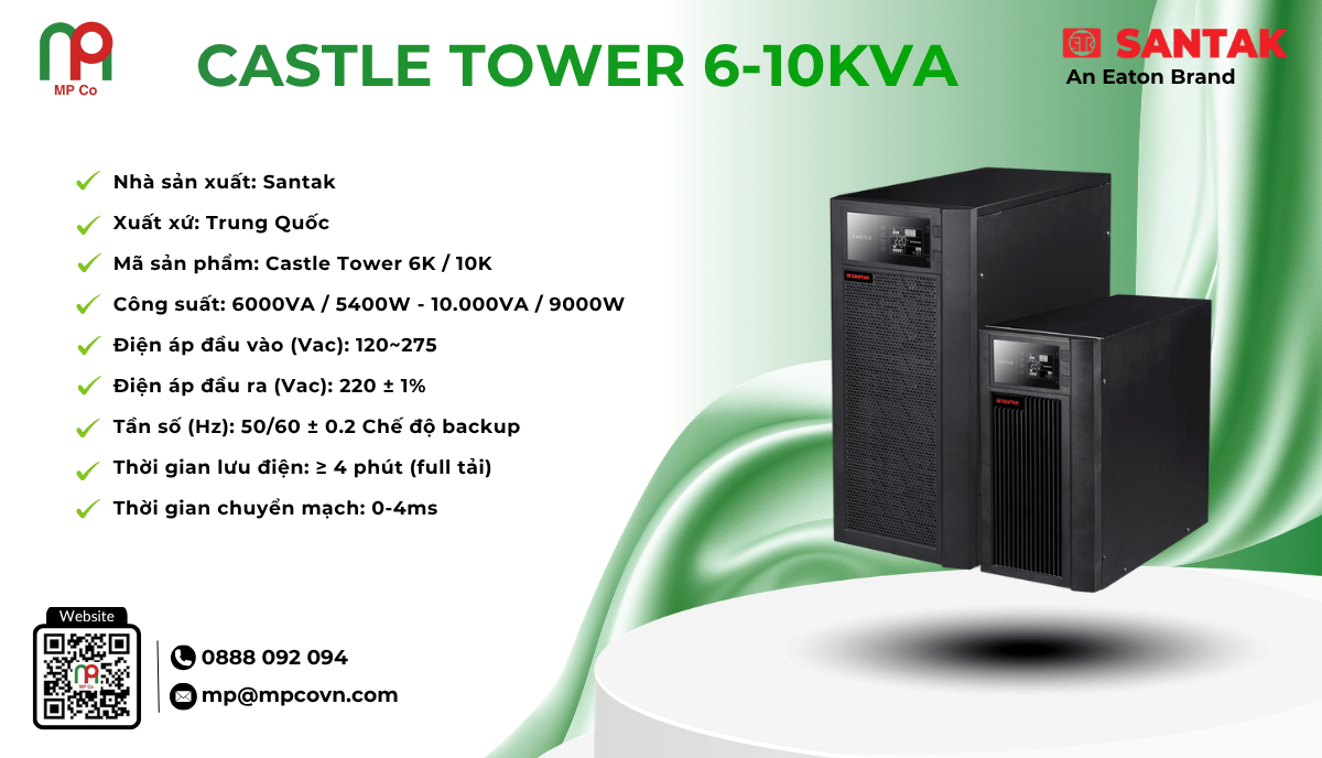 UPS Santak Castle Tower 6-10kVA