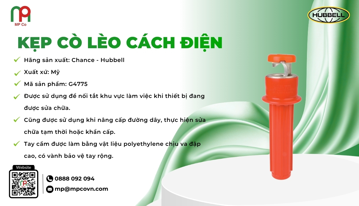 <em>Thông số kỹ thuật ấn tượng của Kẹp cò lèo cách điện </em>