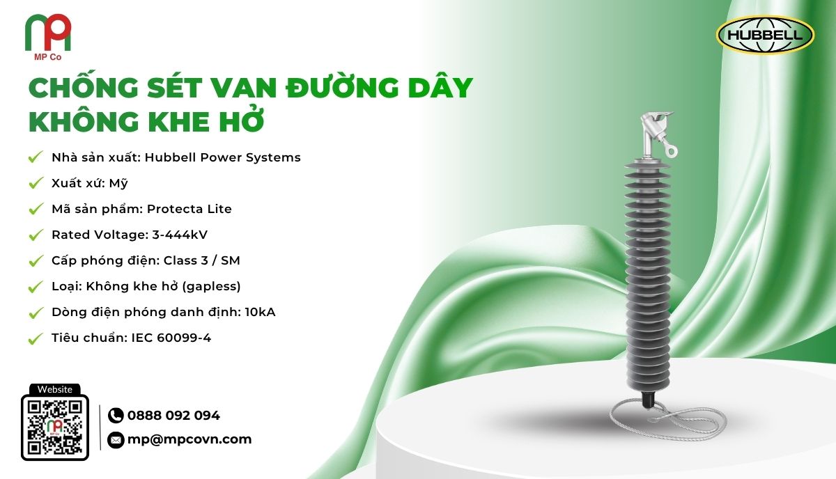 Thông số kỹ thuật ấn tượng của Chống sét van đường dây không khe hở