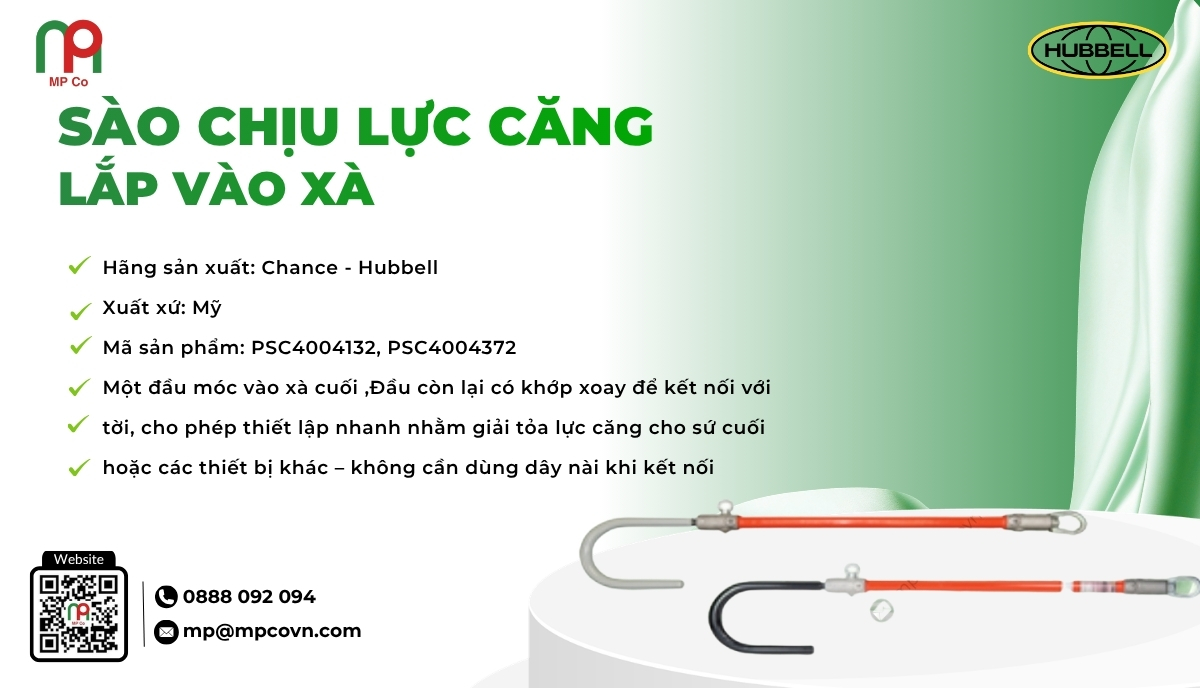 <em>Thông số kỹ thuật ấn tượng của Sào chịu lực căng lắp vào xà</em>