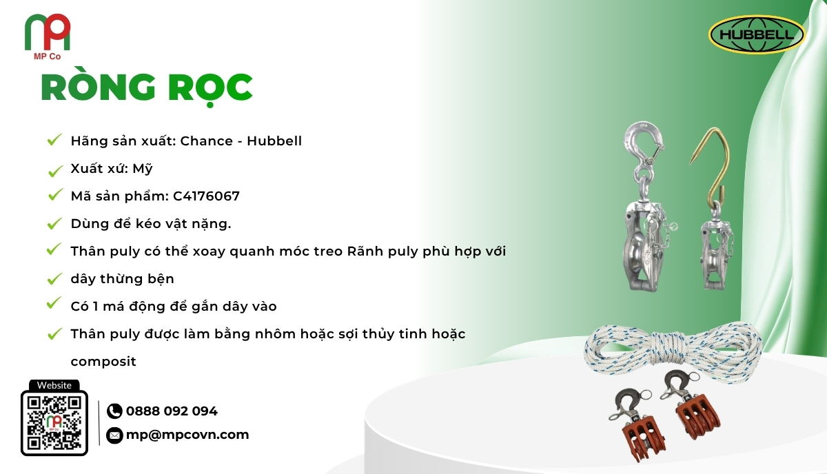 <em>Thông số kỹ thuật ấn tượng của Ròng rọc </em>