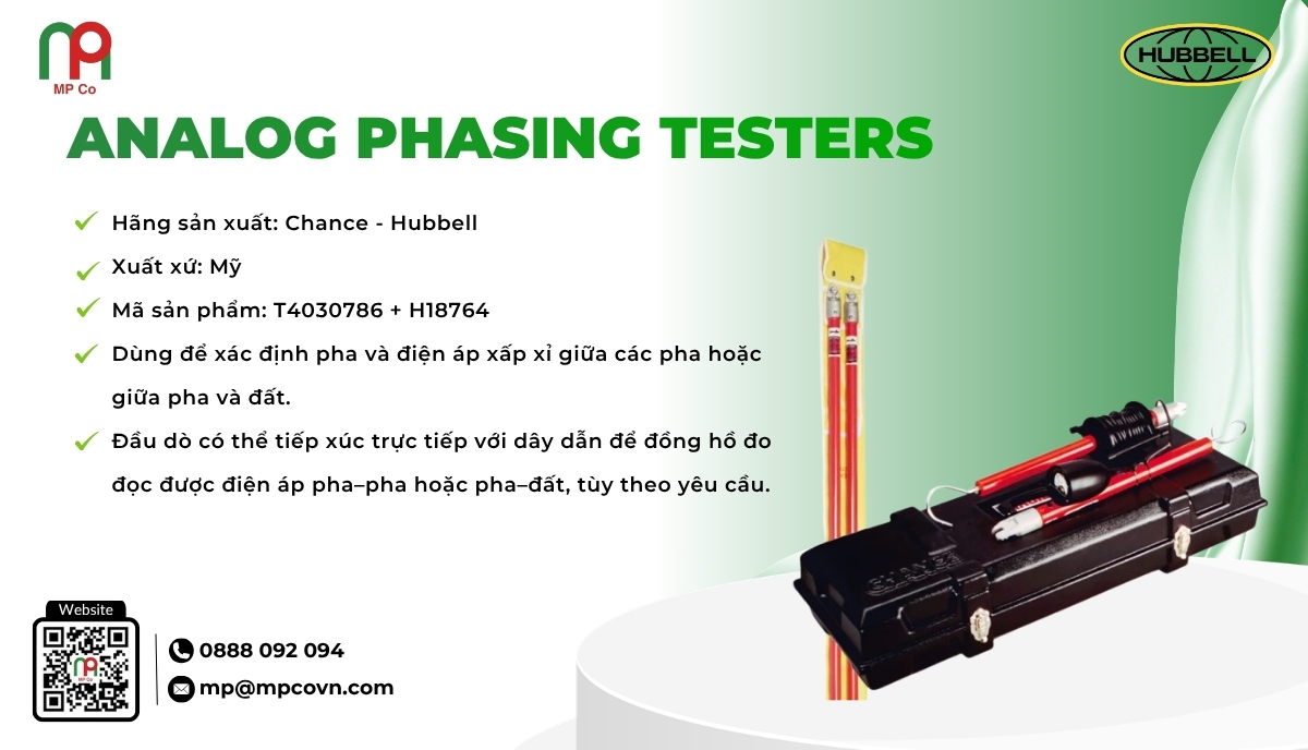 <em>Thông số kỹ thuật ấn tượng của Analog Phasing Testers</em>