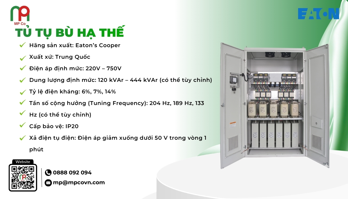 Thông số kỹ thuật ấn tượng của Tụ bù hạ thế